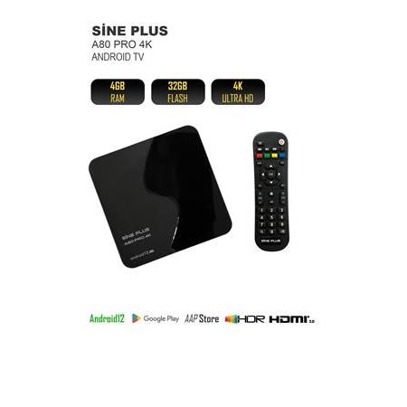 Sine Plus A80 Pro 4K 32GB Android Tv Box